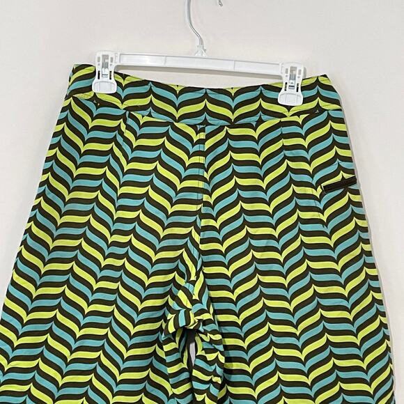 Patagonia Wavefarer Board Shorts Mens 30 Green Stripe Zip Pockets 10" Swim Trunk - Picture 4 of 9